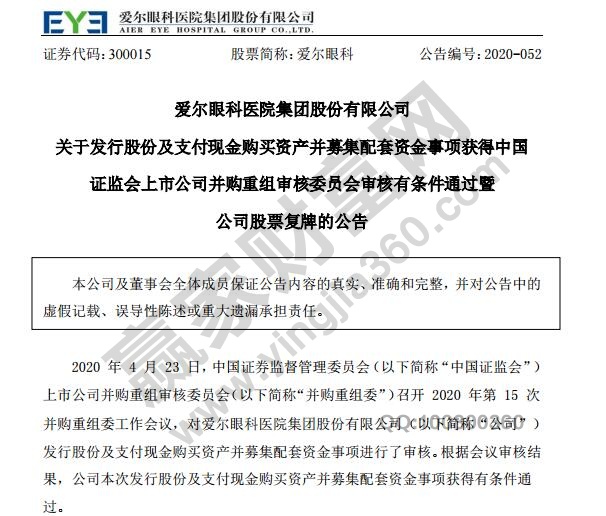 愛(ài)爾眼科復(fù)牌