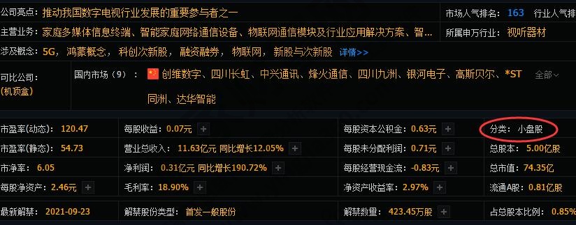 中小盤(pán)股什么意思